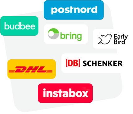 samling av logos på leverantörer